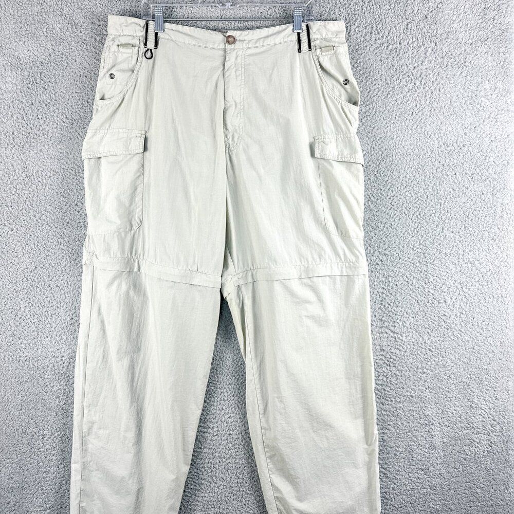 Redington Convertible Pants Mens 38 Tan Fishing Cargo Nylon‎ Mesh Lined Outdoor